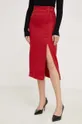 Βαμβακερή φούστα Answear Lab κόκκινο