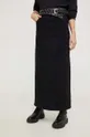 Rifľová sukňa Answear Lab čierna