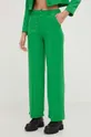 Answear Lab spodnie X kolekcja limitowana BE SHERO zielony