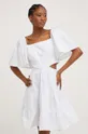 biały Answear Lab sukienka bawełniana X kolekcja limitowana BE SHERO Damski