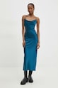 Answear Lab sukienka 502089.1WK turkusowy WZ23