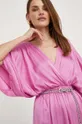 ροζ Φόρεμα από συνδιασμό μεταξιού Answear Lab