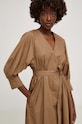 Answear.LAB sukienka bawełniana b9355.ikk beżowy