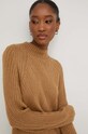Answear.LAB sweter z wełną DH2209.HKK brązowy
