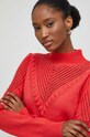 Answear Lab sweter z wełną czerwony a8279.FKK