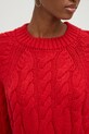 Answear Lab sweter z wełną 30063.TWK czerwony