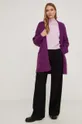 Кардиган с шерстью Answear Lab фиолетовой