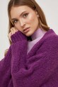 Кардиган з вовною Answear Lab фіолетовий 3205.FKK