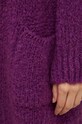 Кардиган з вовною Answear Lab 3205.FKK фіолетовий
