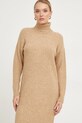 Answear Lab rochie din lână bej swbe.TWK