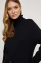fekete Answear Lab gyapjúkeverék pulóver