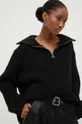 fekete Answear Lab gyapjú pulóver