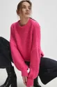 rózsaszín Answear Lab gyapjú pulóver