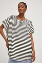Answear Lab t-shirt bawełniany MI3776NV014.db beżowy WZ23