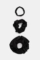Answear Lab gumka do włosów jedwabna 3-pack czarny 10223.CMS
