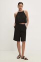 Answear Lab bluza din in .0973.IKK negru WZ24