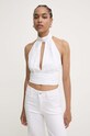 Answear.LAB top z lnem biały 92216.ijs