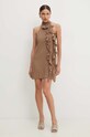 Льняна сукня Answear.LAB 92335.IJS коричневий WZ24