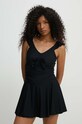 Суцільний купальник Answear.LAB легко ущільнена чорний skirt.fh