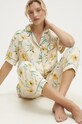 Answear Lab piżama tkanina żółty 730.CMS