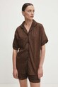 Піжама Answear.LAB тканина коричневий 60382.tjs
