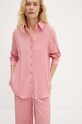 Odzież Answear Lab komplet z lnem SNG12.TMS różowy