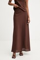 Odzież Answear.LAB komplet damski z lnem ps8996ab.fjs brązowy