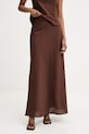 Odzież Answear.LAB komplet damski z lnem ps8996ab.fjs brązowy