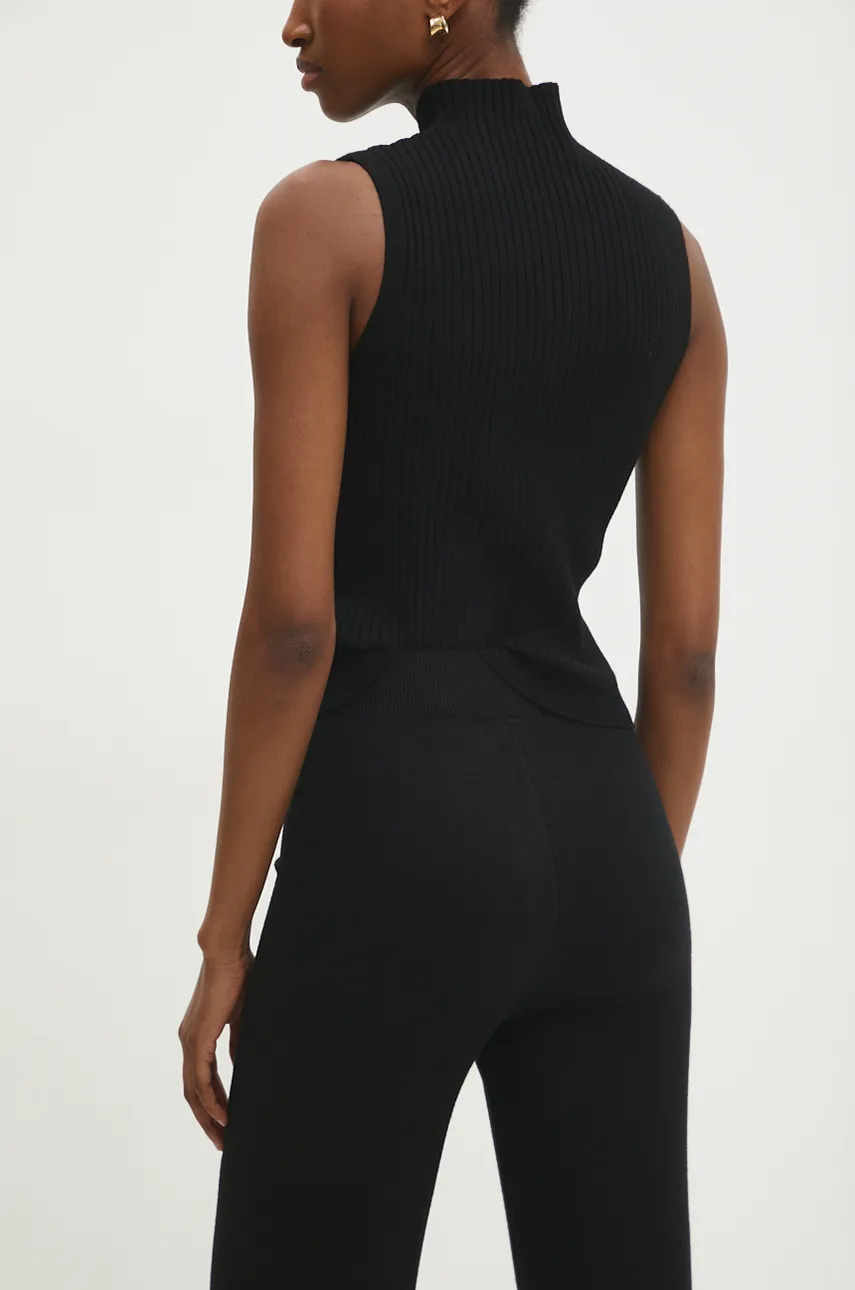 Answear.LAB spodnie, top i kardigan mc2402.FLK czarny