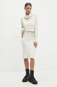 Answear Lab rochie și pulover mini bej W0926AB.HLK