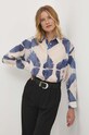 Бавовняна сорочка Answear Lab блакитний 44221.TMS