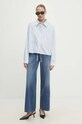 Бавовняна сорочка Answear.LAB 43026A.fh блакитний WZ24
