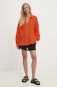 Answear Lab cămașă din bumbac 15335.2.fh portocaliu WS25