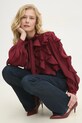 Answear Lab cămașă burgundia VMC3137.hos