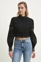 Answear Lab cămașă din bumbac negru 81013.FKK