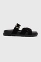 Answear Lab papuci imitatie de piele intoarsa negru B1375.hh