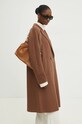 Answear Lab palton de lana 3033.1FH maro