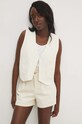 Answear Lab vestă din bumbac alb 5056.iw