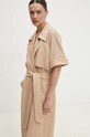 Льняное платье Answear.LAB 250206.HWK коричневый WZ24