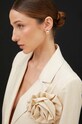 Blazer με μείγμα λινών Answear Lab χρυσαφί LD0856.HMS