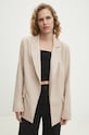 Answear.LAB marynarka z lnem tkanina beżowy MR20858.hms