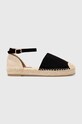 Answear Lab espadryle platforma czarny 7173.HWK