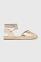 Espadrilky Answear.LAB plochý zlatá YT9905.HWK