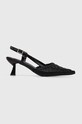 Answear Lab pantofi cu toc calcai expus negru 77.538.fh