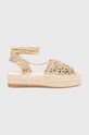 Answear Lab espadryle platforma złoty 7432.HMS
