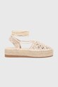 Answear Lab espadryle platforma beżowy 7432.HMS