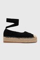 Espadrilky Answear.LAB platforma černá P8097.hms