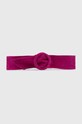 Answear Lab curea din piele intoarsa roz C107.HWK
