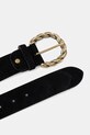 Answear Lab curea din piele intoarsa F890.HWK negru WW25