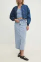 modrá Rifľová sukňa Answear Lab